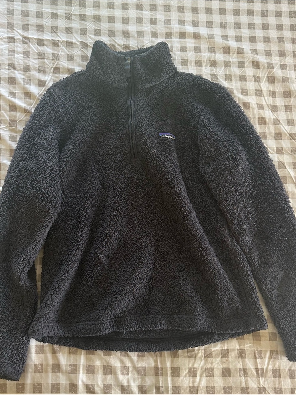 Patagonia Dark Gray Sherpa Quarter-Zip Pullover
